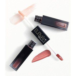 Eleman Beauty Santorini Dual Ended Liquid Lipstick Lip Gloss Dusty Rose Pink NEW